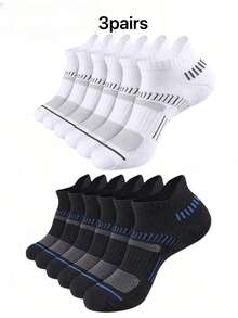 12 paires de chaussettes courtes pour hommes, printemps/été, rembourrées à la cheville, évacuation de l'humidité, ultra douces, respirantes, minimalistes, polyvalentes, mode sport, chaussettes courtes pour couple 1/3/5/6 paires - Noir et Blanc - Voir 22