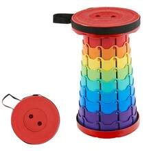 Foldable Telescopic Stool - Portable Outdoor Camping Fishing Activity Chair - Multicolor - View 8
