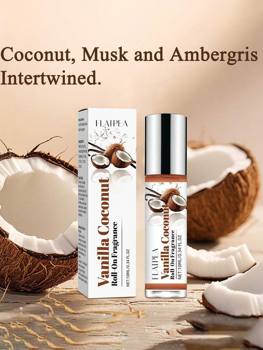 1PC 10ml Chocolate Musk, Vanilla Coconut, Raspberry Essential Oil Rollerball Fragrance, Massage Oil, Fragrance Essential Oil, Long-Lasting Scent, Aroma Diffuser Oil, Fragrance Gift, School Supplies! Best Gift For Good Friends! Suitable For Various Occasions! - View 1