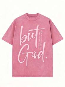 Classic Retro Fashion Casual Novel Four Seasons Simple And Versatile. Men's Four Season High-Quality Printed Washed Cotton Brand Loose Casual T-Shirt - 玫紅色 - 查看 3