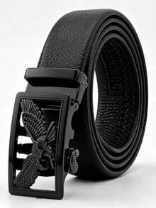 Men's Fashion Versatile Solid Color PU Leather Belt - A - View 2