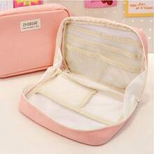 90° Multi-Layer Pencil Case, Student Stationery Organizer, Large Capacity, Sorted And Organized. - 墨綠色 - 查看 7