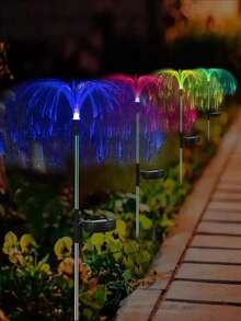 Lampu Hias Ubur-ubur Tenaga Surya - Lentera Satu/Dua Lapis, Lampu Taman Tenaga Surya Luar Ruangan Tahan Air IP65, 7 Warna Variabel, Lampu Ubur-ubur Tenaga Surya untuk Jalan Setapak, Lampu Berubah Warna untuk Liburan, Dekorasi Natal Meriah - MultiWarna - View 9