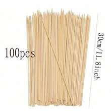 20/50/80/100pcs Flower Bouquet Bamboo Sticks, Suitable For Flower Arranging, DIY Crafts And Home Decor - Great For Supporting Fresh Flowers, Valentine's Day Decor, Handmade Flowers, Also Suitable For Outdoor Barbecue - Beige - View 16