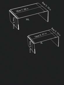 1/2/3/4/5 Pcs Acrylic Display Stand Set, Transparent Storage Rack Suitable For Collectibles, Desserts, Small Figurines, Cupcakes And Candy Bars, Rectangular Multi-Tier Desktop Organizer, Applicable For Home, Kitchen, Office, Dorm Decor And Storage - Clear - View 17
