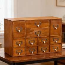 Apothecary Style Drawer Organizer, 12 Drawers For Tea Bags And Herbs - Brown - View 4