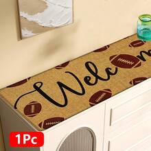 1 pieza, Decoración del hogar, Estampado de patrón de café, Alfombra de cocina de lino, Tapete de cocina, Tapete de piso, Tapete de baño, Tapete de puerta, Impresión 3D rectangular, Apto para sala de estar, dormitorio, pasillo, baño, lavandería - Alfombra de poliéster, Apto para decoración del hogar interior y exterior - Multicolor - Ver 18