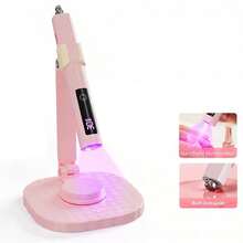 3-In-1 Cat Eye Magnet Portable Nail UV Lamp With Built-In Stand For Hands-Free Use, Includes Cat Eye Magnet Wand To Create Various Cat Eye Nail Art Styles, Suitable For DIY Home Manicure, Perfect Gift Choice - 彩色 - 查看 3