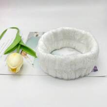 6件組女孩多功能化妝洗臉防水腕帶，女孩毛絨運動瑜伽吸汗帶，女性配件，女性髮帶，節日髮箍，節日禮物，女性髮圈 - 彩色 - 查看 4