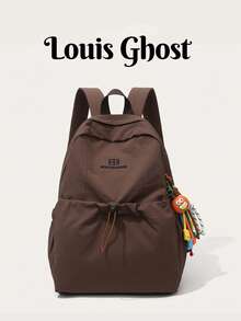 Mochila ligera. Disponible en cinco colores, cubre perfectamente tu trayecto diario, viajes al campus y salidas de fin de semana. El diseño de bolsillo pequeño con cordón en la parte delantera añade profundidad visual y hace que sea conveniente acceder rápidamente a artículos pequeños como teléfonos y llaves. - Multicolor - Ver 5