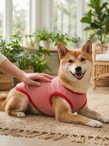 1PC Dog Tank Top, Dog Vest, Soft & Breathable Pet Summer T-Shirt, Stretchy Sleeveless Athletic Tank Top Clothing For Running Walking, Dog Apparel For Small Medium And Large Breed - Multicolor - View 7