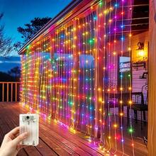 電池盒式 LED 懸掛串燈,適合生日、婚禮、派對場合的 LED 仙女燈,可用於節日花園裝飾燈條燈光、氛圍照明 - 電池盒窗簾燈 - 查看 15