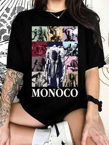 Monoco Erass Tour T-Shirt, Expedition Game T-Shirt, Chiaroscuro Sweatshirt, Video Game Graphic T-Shirt, Gift For Gamers, Fantasy Game T-Shirt, Trendys T-Shirt - Black - View 1