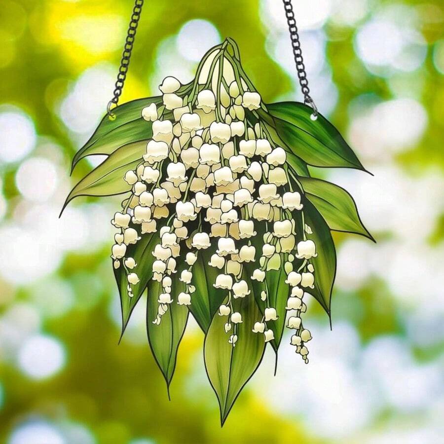 1pc Fuchsia Decorative Hanging Ornament For Yard, Lawn And Garden/Outdoor Decor/Sculpture, Statue/Garden Light-Collecting Ornament, Sun Catcher - A - View 1