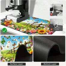 1pc Dish Drying Mat, Coffee Machine Mat, Pastoral Wooden Fence Floral Butterfly Print, Durable, Excellent Water Absorption, Suitable For Dining Table, Cafe And Other Scenes, Create Natural Fresh Atmosphere, Multipurpose Drainage Mat, Home Gift, Tabletop Decor - XYLSD-469 - View 8