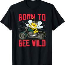 Born To Bee Wild Honeybee BumblebeeD Bee T-Shirt - Black - View 1