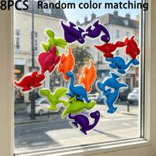 Children's Soft Rubber Dinosaur Suction Cup Puzzle Toys, Bathtub Games, Refrigerator Toys, Window Toys, Perfect Gift For Boys And Girls. 8pcs/16pcs/20pcs/32pcs/40pcs/68pcs/Set Dinosaur Suction Cup Toys - Random Color Matching - Multicolor - View 7