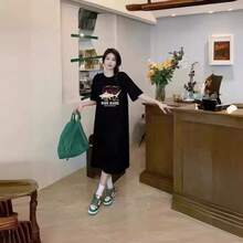 Women Midi Dresses - Black - View 3