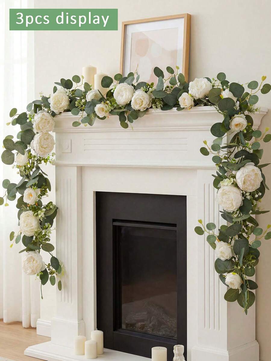 1pc/2pcs 1.8M Silk Peony Flower Vine - Baby Pink - View 1