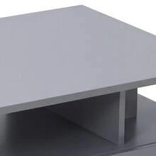 Yitahome Coffee Table With Storage, High Glossy 16 Color Adjustable LED Coffee Tables For Living Room, Black Coffee Table With Open Display Shelf And 4 Drawers, Modern Wooden Rectangle Tea Table - 灰色 - 查看 8