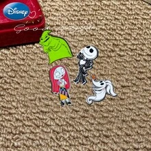 Disney 1個迪士尼授權《聖誕夜驚魂》琺瑯胸針別針，卡通背包夾克配件，夾克領口別針 - 彩色 - 查看 2