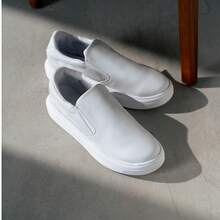Father's Day Slip On Easy Fit Men's Classic Simple Fashion Comfortable Elegant Lightweight Sophisticated Combines With Jeans Bermuda Casual Tailoring - 白色 - 查看 1