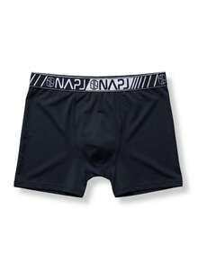 5 Cuecas boxer masculinas para uso diário, com tecido plano, elasticidade média e cós elástico estiloso forro em algodão Premium - Multicolorido - Visão 10