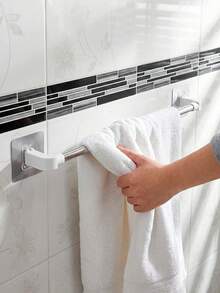 Adhesive Towel Rack Holder 50CM Reinforced Up To 2KG Bathroom Organizer No Drilling Required Multipurpose - Multipurpose - View 2