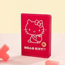 Sanrio Hello Kitty A6 Notebook, Cute Fabric Cover Tie-Up Student Portable Memo Pad - Multicolor - View 12