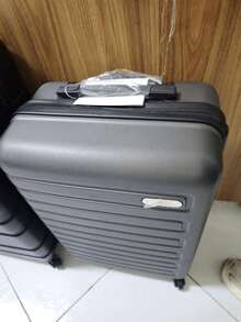Premium Hard-Board Suitcase | 360° Wheels | Stylish And Durable | Security Lock - 深灰色 - 查看 4