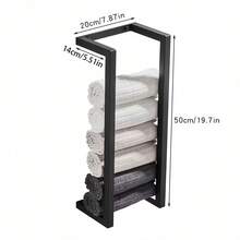 Bathroom Towel Rack, French Wall Mounted Storage Rack, Is A Space Saving Bathroom Accessory That Can Accommodate Up To 6 Large Towels. Equipped With A Storage Rack, Suitable For Hand Towels, Face Towels, And Bathrobes. - Multicolor - View 3