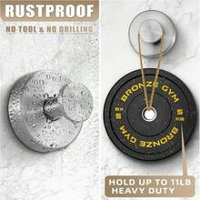 [Gancho de Ventosa Resistente] Gancho de Toalla Montado en la Pared sin Perforación - Gancho de Ventosa Resistente Adecuado para Ducha, Baño y Cocina - Puede Soportar Hasta 15 Lbs, Adecuado para Vidrio, Espejo, Azulejo, Superficies Lisas, Impermeable y Resistente a la Oxidación, Negro Mate - Almacenamiento de Esponja de Baño, Bata de Baño, Abrigo - color acero inoxidable - Ver 14