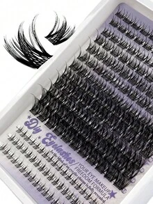 Hinarin 186 Pcs C Curl Cluster Lashes Natural Look Crossed Individual Eyelashes 8-18MM Wispy Pointed Anime Lashes Clusters With Bottom Lashes For Beginners Makeup False Eyelashes Fake Lashes - D - View 8