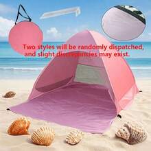 1pc Instant Pop Up Beach Camping Tent - Spacious Outdoor Shade Tent With Carrying Bag, Suitable For Family And Friends, Blue, Triangle Design, Polyester Fiber Fabric, Great For Beach, Camping, Hiking, Camping Essentials - Multiple Styles - View 15