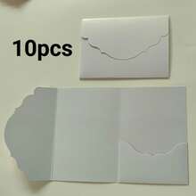 10pcs Tri-Fold Pocket Wedding Invitation Cards With Envelopes, Minimalist Style Suitable For Engagement, Baptism, DIY Invitations, Size 5*7 Inches, Pocket Invitations, Christmas Cards - 10Pcs - View 15