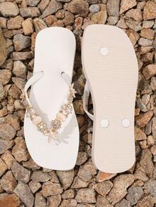 Evertop Surf Women's Sandals Soft Sole Non-Slip Summer Beach Vacation - White - View 6
