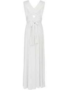 Vestido de Dama de Convertible para Mujer - Blanco - Ver 7