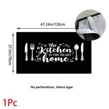 1pc, Home Decor, Kitchen Theme Pattern Printed Table Skirt, Kitchen Small Curtain, Kitchen Cabinet Cover Curtain, With Curtain Holes, Easy To Hang, Rectangular, Machine Woven, Machine Washable, Kitchen Decoration And Accessories, Perfect For Kitchen Cabinets And Home Decor - Multicolor - View 17