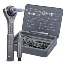 Juego de 38 Destornilladores de Trinquete con Insertos Magnéticos, Cabeza Giratoria 180° y Eje Extensible - Kit de Herramientas Multifunción Portátil para Reparaciones Hogar y Electrónicos - como en la imagen - Ver 9