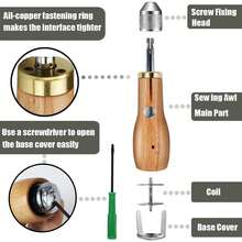 Leather Sewing Awl Kit, Hand Stitch Repair Tool Practical Stitching Awl For Handmade Leather Craft - Type a - View 3