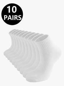 5/10/20 Pairs Men's Casual Socks, White Socks, Winter Socks, Black Socks, Odor-Resistant, Sports, Comfortable, Moisture-Wicking - Multicolor - View 9