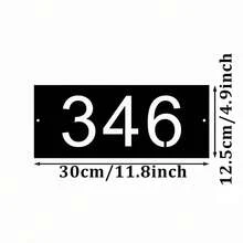 1PC/2PCS/5PCS/10PCS Modern Metal Door Numbers, Metal Apartment Number Sign,Metal Hotel Room Numbers. Address Plaque. Metal House Numbers,Multiple Sizes Available - Black - View 11