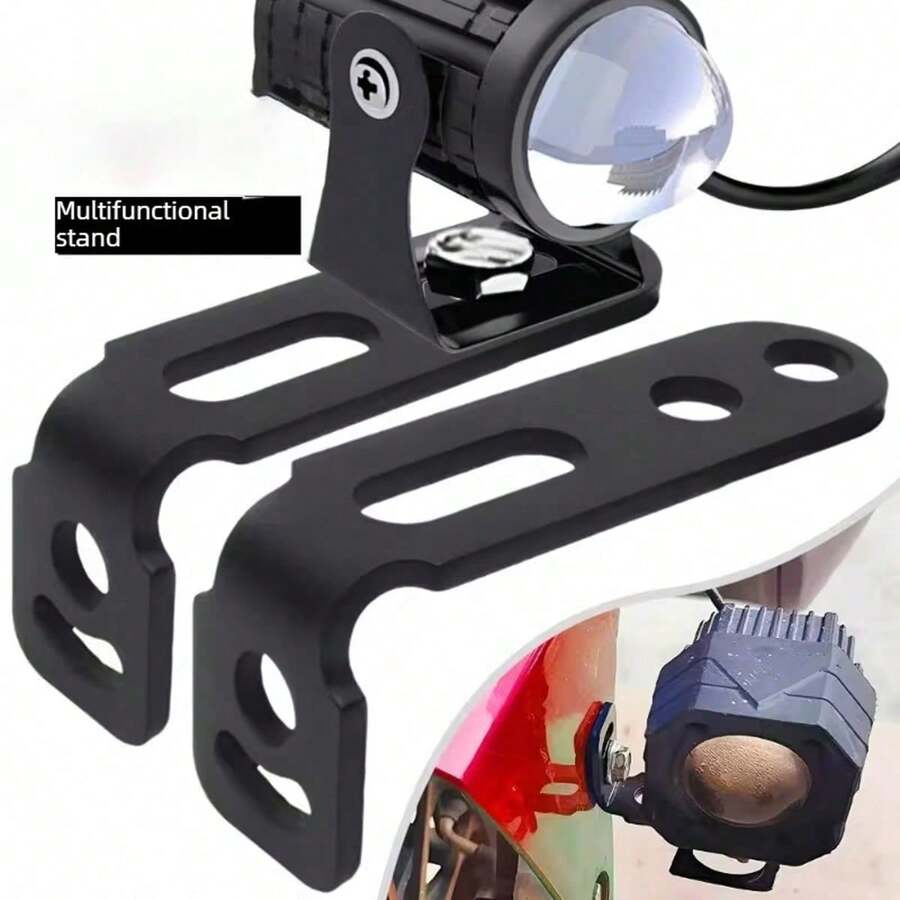 4/2/1 pieza Soporte Universal Ajustable para Foco de Motocicleta, Soporte para Guardabarros de Scooter, Bicicleta Eléctrica, Luz Antiniebla LED, Piezas de Modificación de Motocicleta de Metal - A - Ver 1