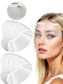 100/50/2pcs Disposable Protective Glasses, Self-Adhesive Transparent Waterproof Goggles, Suitable For Haircutting, Perming And Dyeing, Makeup, Bathing, Professional Hair Salon Eye Protection Tool, Effectively Protects Eyes, Hairdressing Tool, Hairdressing Tool Accessories, Styling Tool, Perming And Dyeing Tool - Transparent - View 1