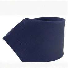 Set Of 3 Light Gray Ties For Groomsmen, Weddings, And Events - Navy Blue - View 4