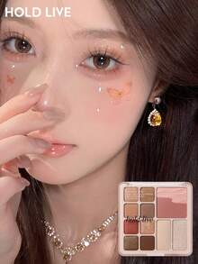 HOLD LIVE Soft Mist Dreamy Comprehensive Palette 12 Colors Eyeshadow Blush Vintage Mature Red-Brown Tone H04 - H04 - View 2