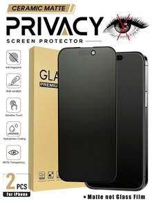2片裝 霧面隱私防眩光防指紋不反光軟螢幕保護貼，適用 18 Pro/18 Pro Max、17 Pro Max 6.9 吋、17 Pro、17 Air、16 Pro Max、15 Pro、15 Plus、15、14 Pro Max、14 Pro、14 Plus、14、13、12、11 Pro Max，動態島，日常手機配件 - 黑色 - 查看 19