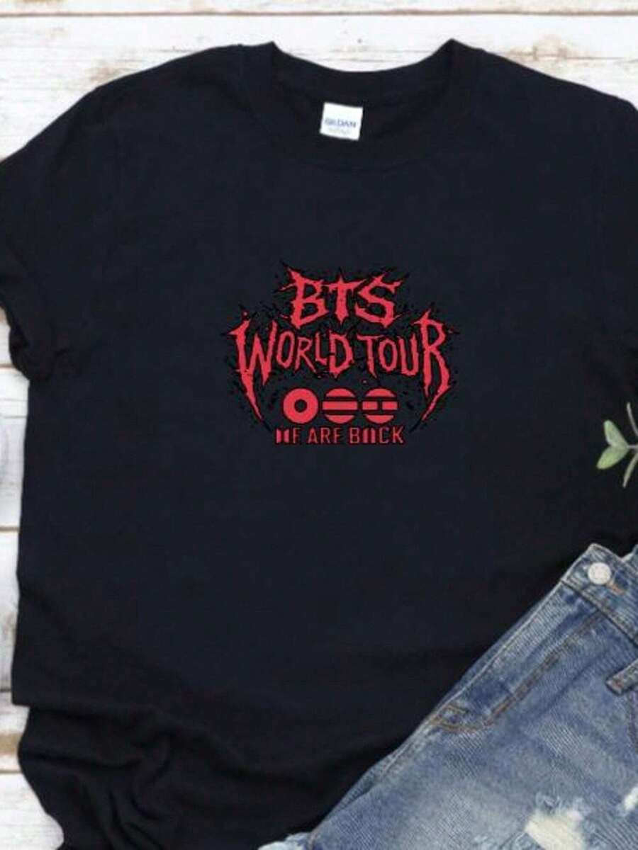 Camiseta del Concierto de la Gira Mundial de - Negro - Ver 1