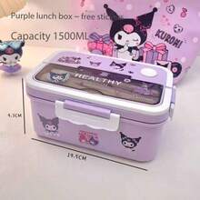 1 buah Kotak Makan Siang DIY Sanrio Hello Kitty dan Kuromi dengan Sekat, Kotak Makan Siang Dua Lapis untuk Pelajar, Kotak Makan Siang Kantor, Kotak Makan Siang Berinsulasi Isi Air, Kotak Makan Siang Portabel Kapasitas Besar, Mudah Dibawa, Kotak Makan Siang dengan Sekat, Perlengkapan Sekolah untuk Pelajar, Kotak Bento, Kotak Makan Siang, Hadiah Ulang Tahun - MultiWarna - View 16