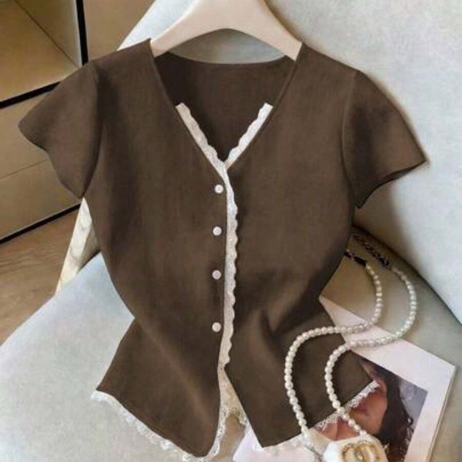 Women Blouses & Shirts - Whole Grain Coffee - View 1